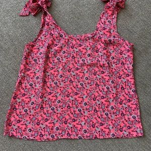 NWT Loft faux tie shoulder top size S